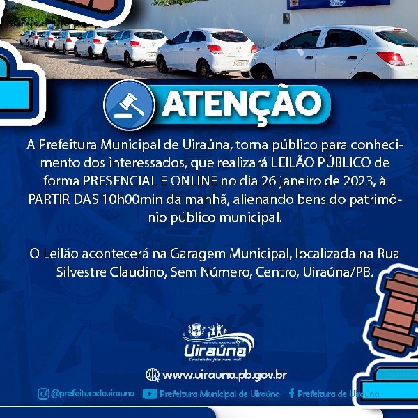 EDITAL DE CONVOCAÇÃO Nº: 001/2023 – Prefeitura de Bragança