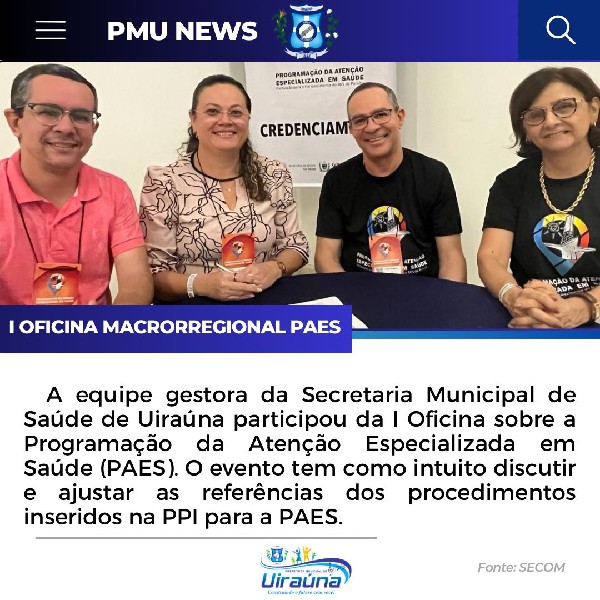 1º OFICINA MACRORREGIONAL PAES