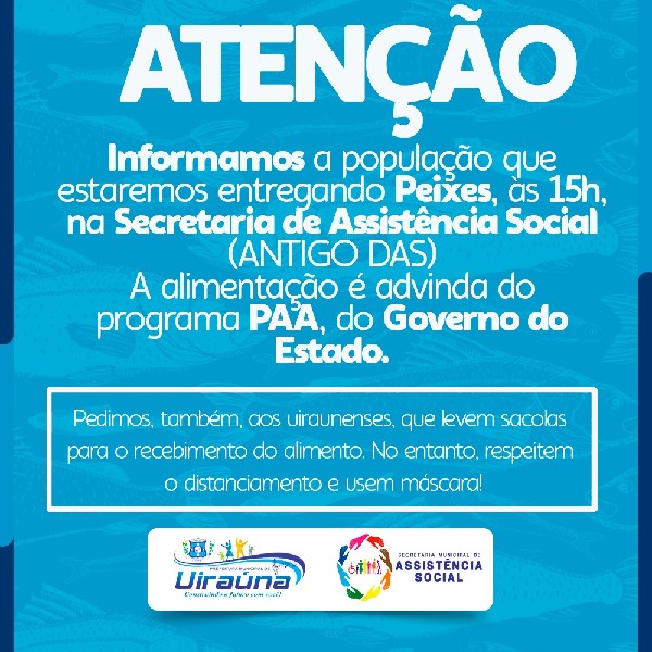 Convite para Entrega do Auxílio Emergencial Municipal para Comerciantes de  Peixes e Marisco - Prefeitura Municipal de Igarapé-Açu